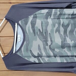 Maurices 24/7 Baseball Style Camo Top